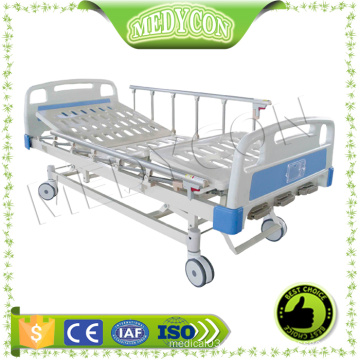 MDK-T212 3-Function hospital manual bed with long guardrail